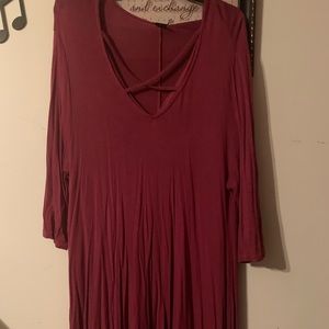 Burgundy dress
